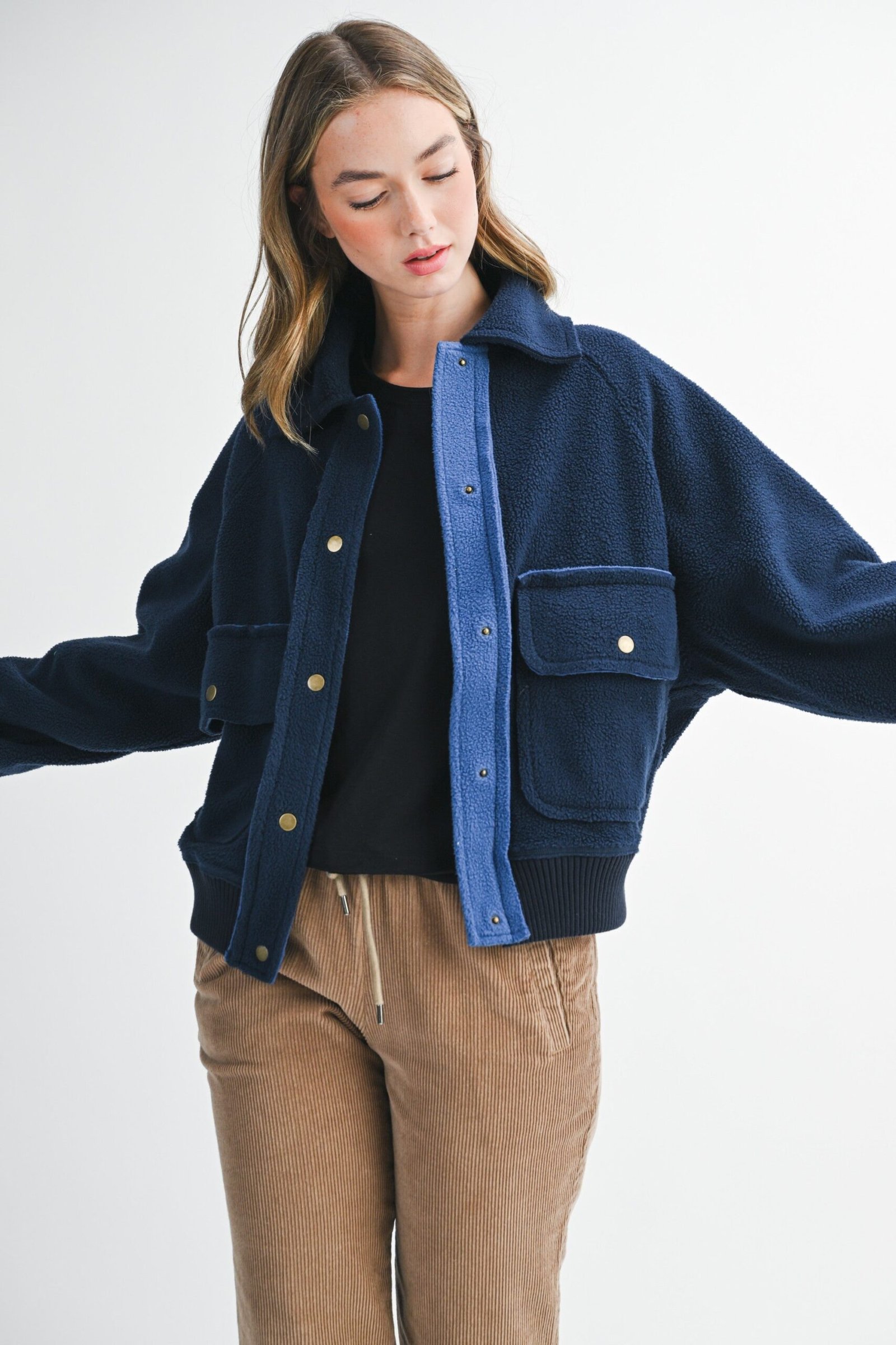 Estella Cropped Button Up Jacket - Image 3