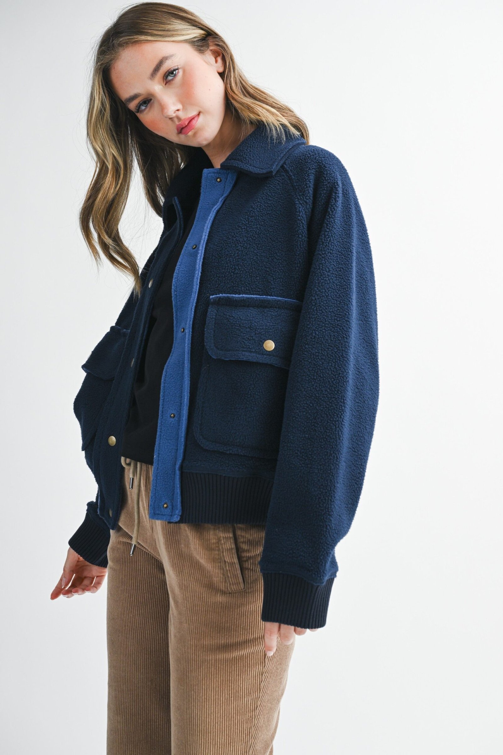 Estella Cropped Button Up Jacket - Image 8