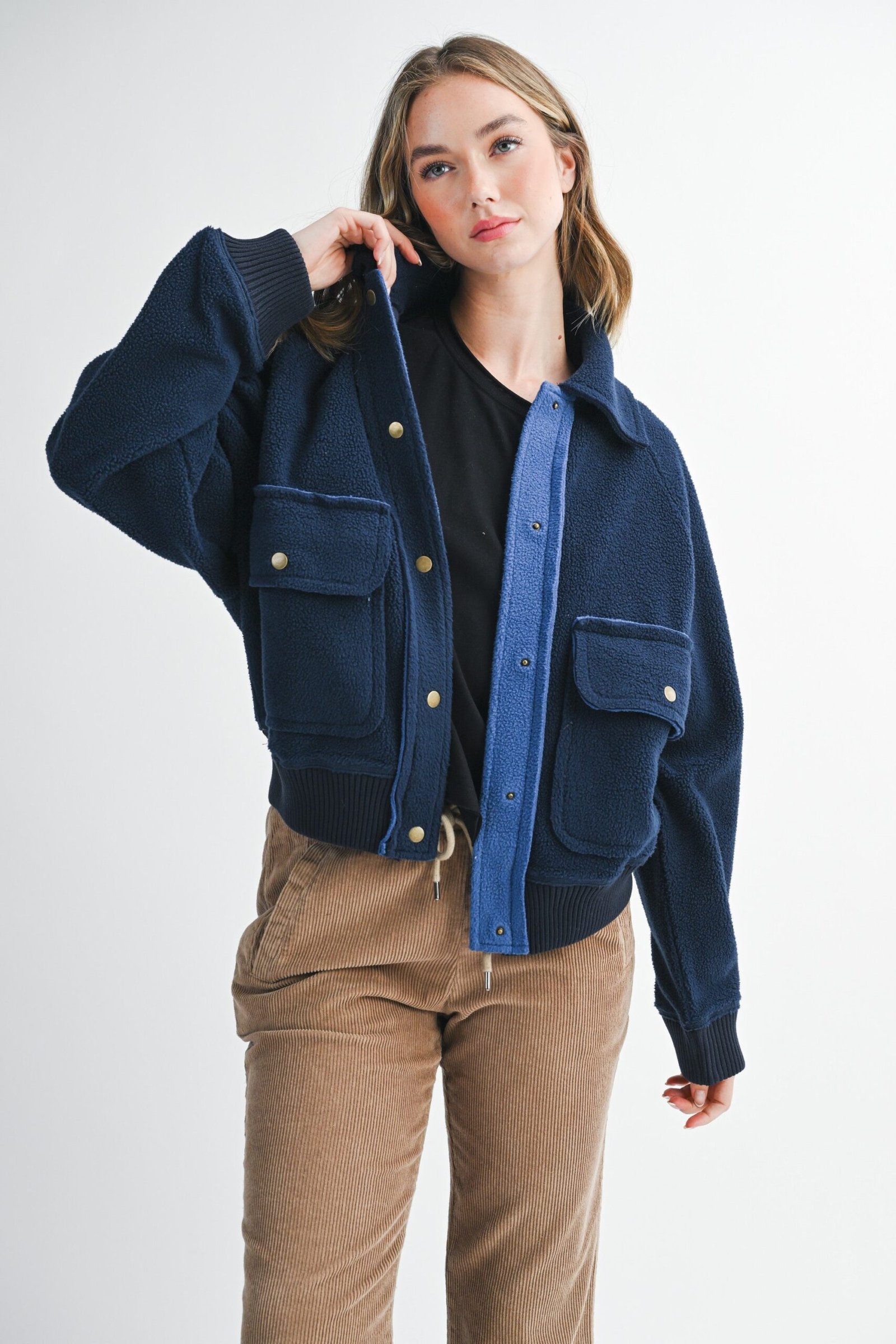 Estella Cropped Button Up Jacket - Image 7