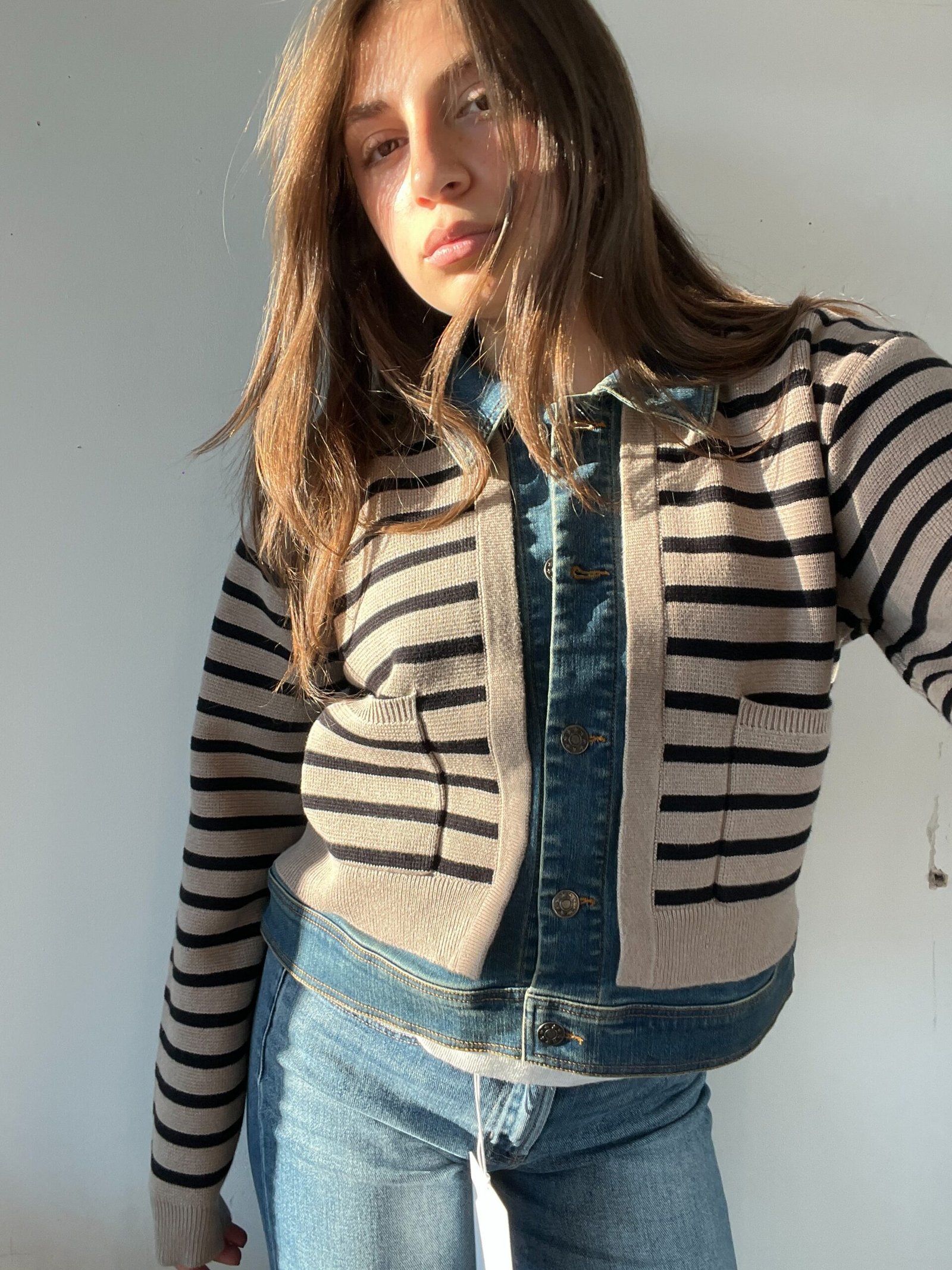 Rylie Denim Trim Jean Jacket - Image 4