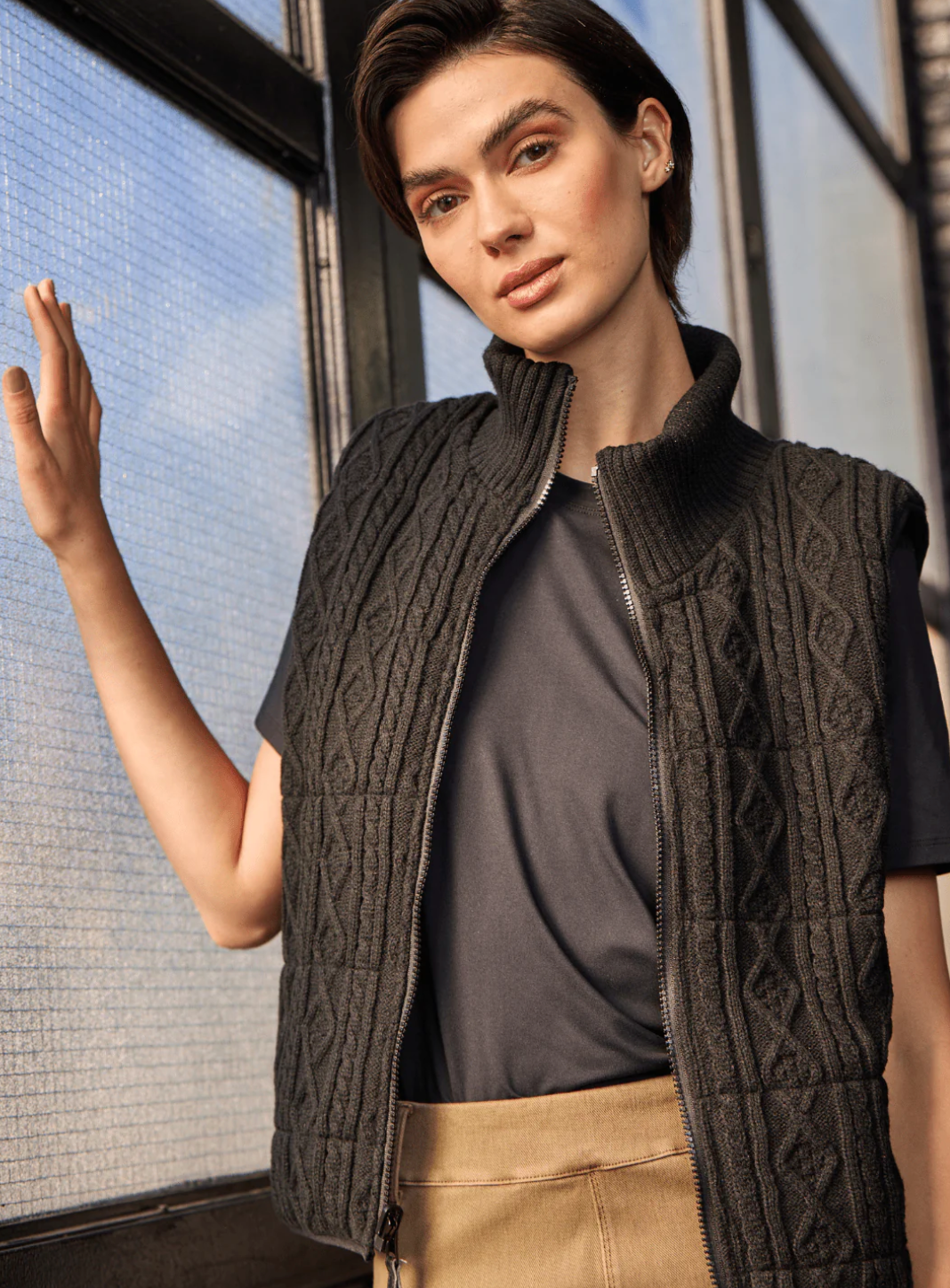Prudence Reversible Puffer Sweater Vest - Image 2