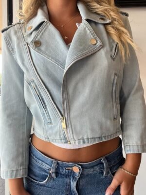Crawford Denim Moto Jacket