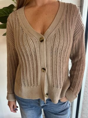 Sky Open Knit Cardigan