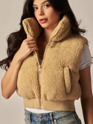 Teddy Mini Sherpa Puffer Vest