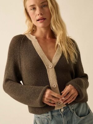 Ruth Contrast Cardigan