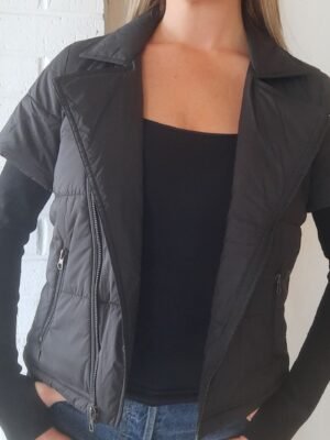 Joanna Short Sleeve Moto Sleeve Puffer