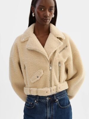 Brina Sherpa Biker Jacket