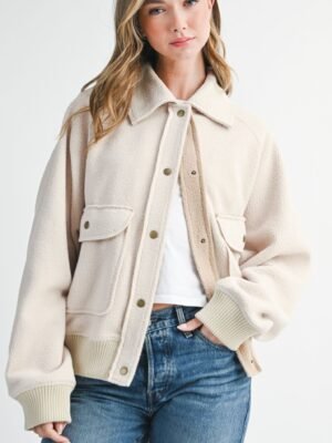 Estella Cropped Button Up Jacket
